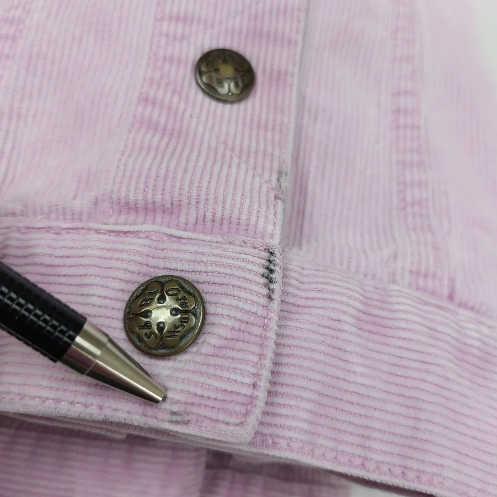 OSHKOSH GIRLS LIGHT PURPLE LAVENDER CORDUROY BUTTON FRONT JACKET SIZE 4/4T